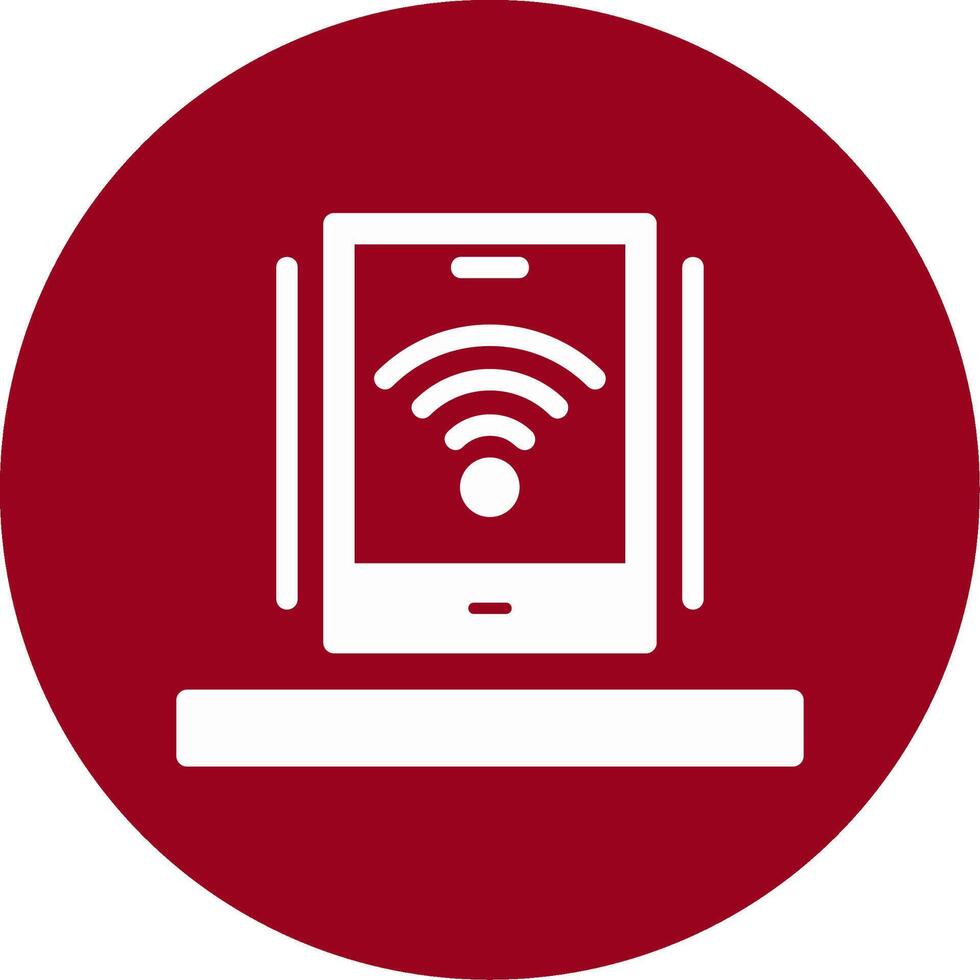 Wi-Fi Line Circle Icon vector