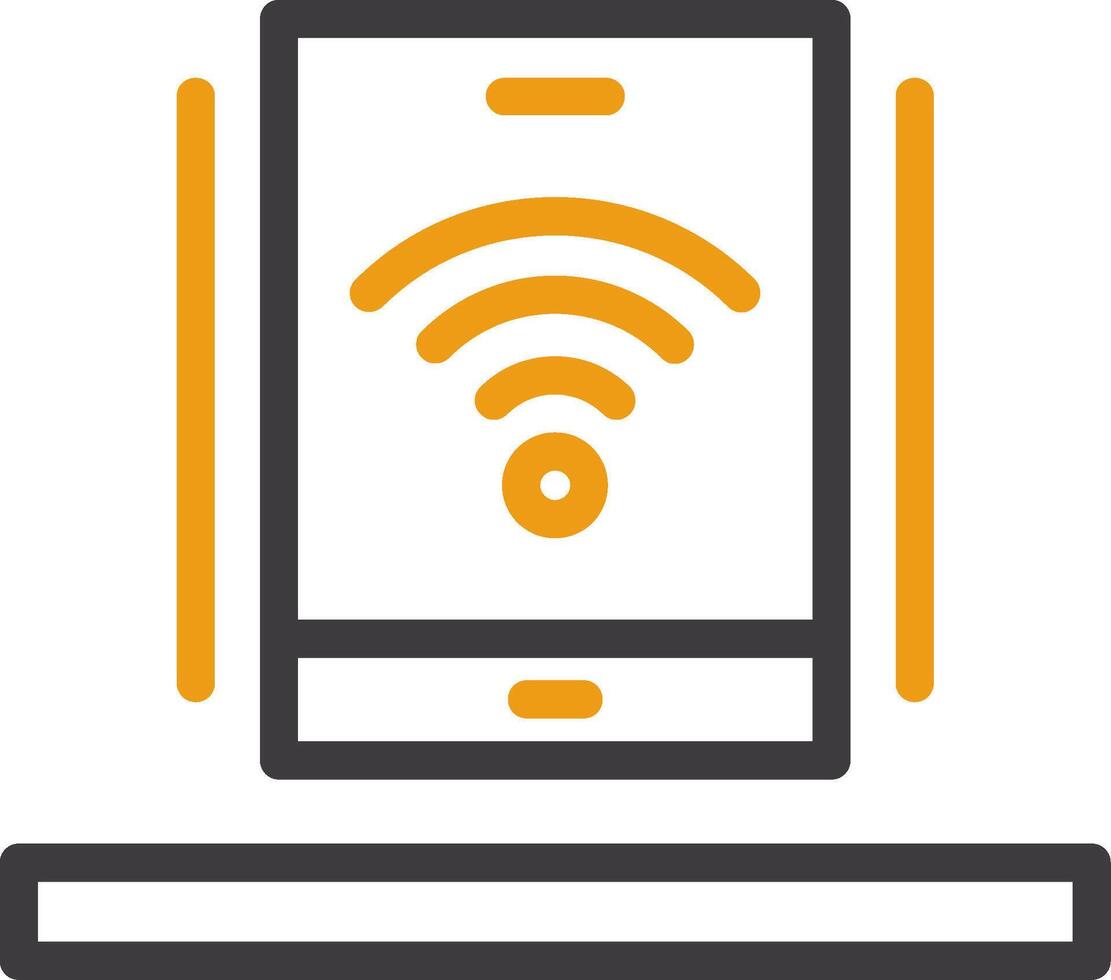 Wi-Fi Glyph Circle Icon vector