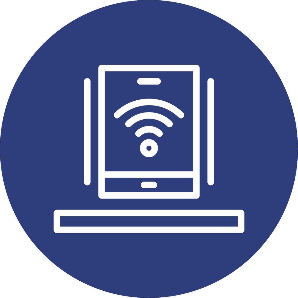 Wi-Fi Outline Circle Icon vector
