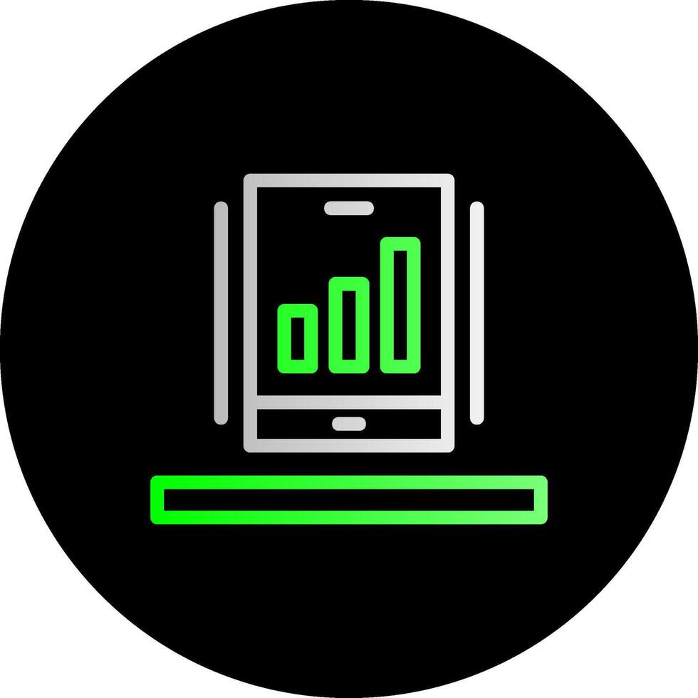 Signal strength Dual Gradient Circle Icon vector