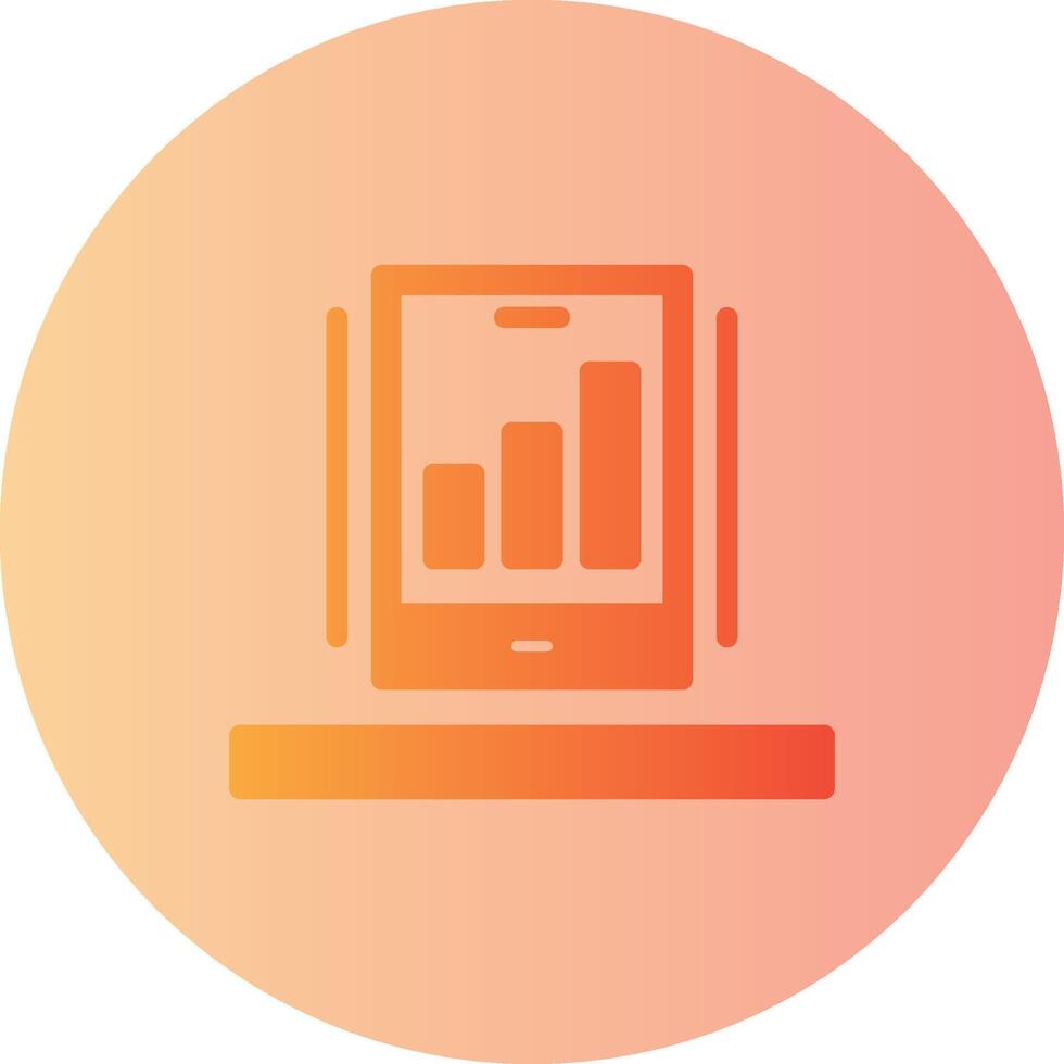 Signal strength Gradient Circle Icon vector