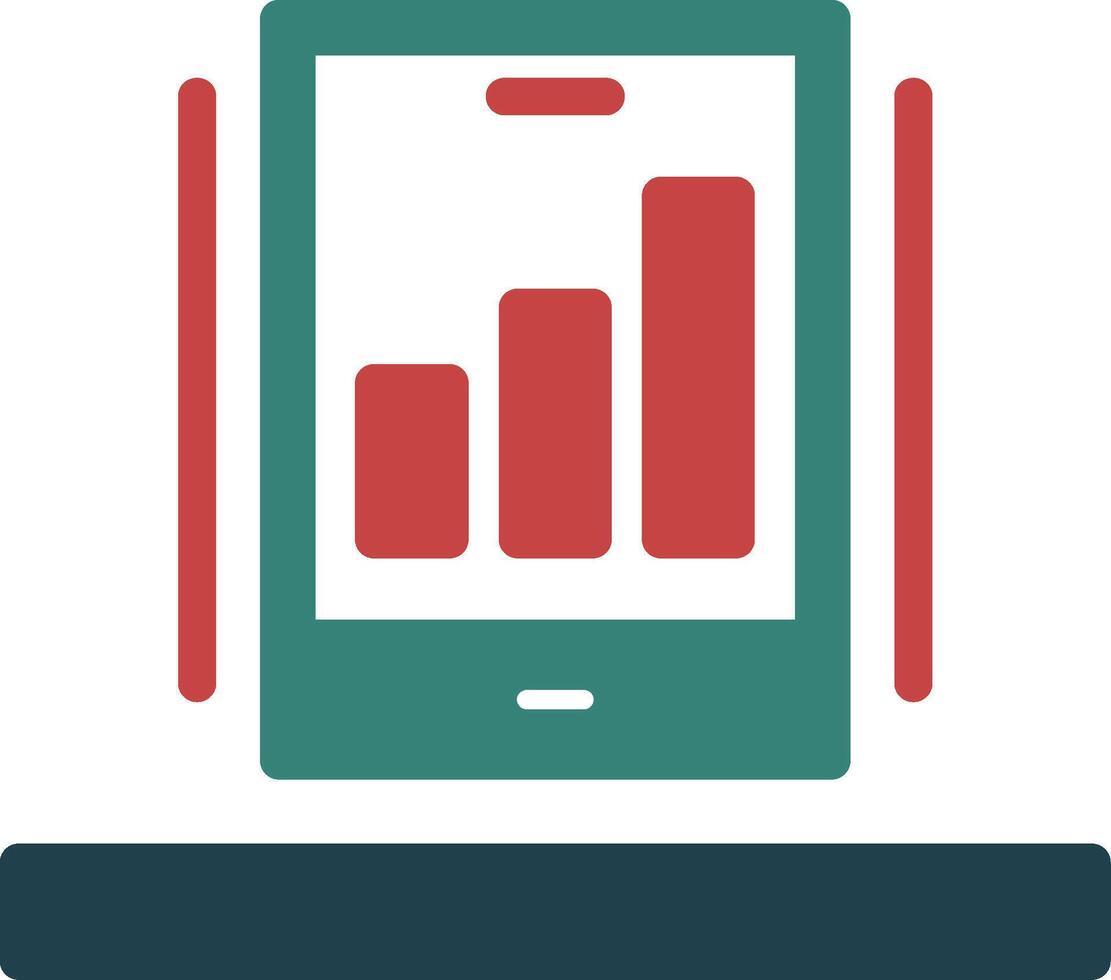 Signal strength Glyph Two Color Icon vector