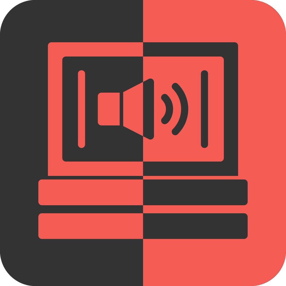 Volume Red Inverse Icon vector