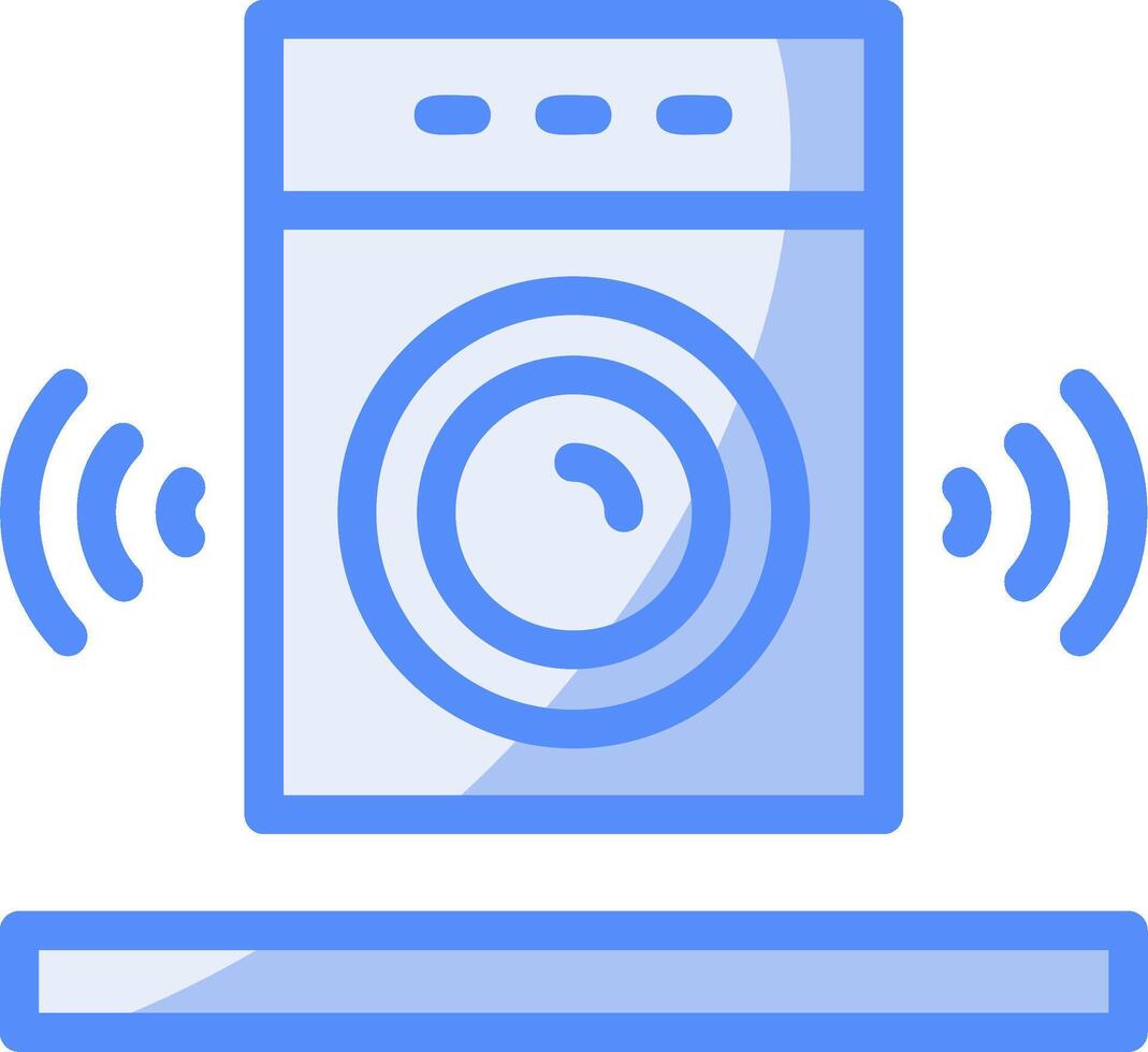 Speaker Line Filled Blue Icon vector