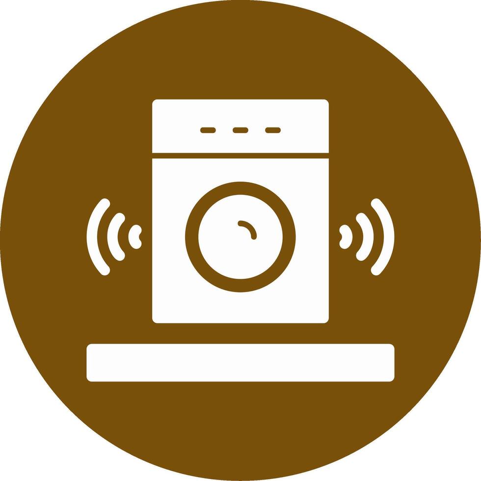 Speaker Glyph Circle Icon vector