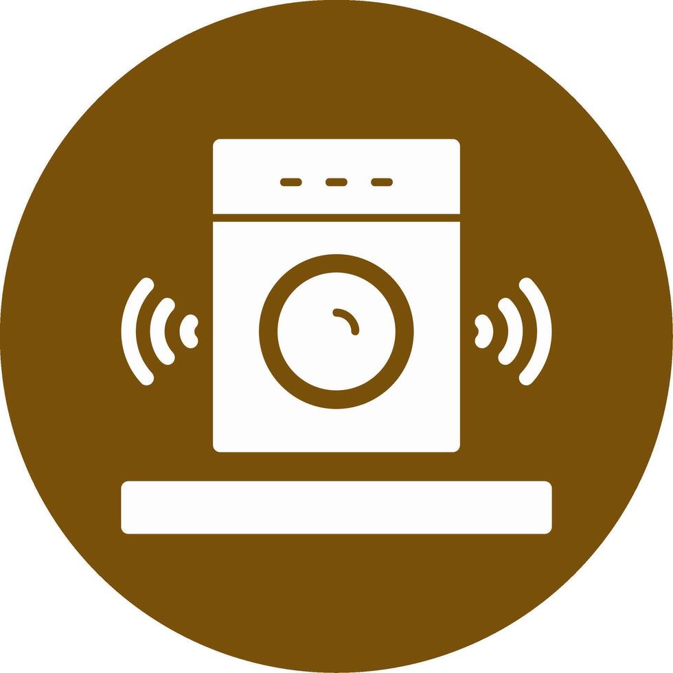 Speaker Glyph Circle Icon vector