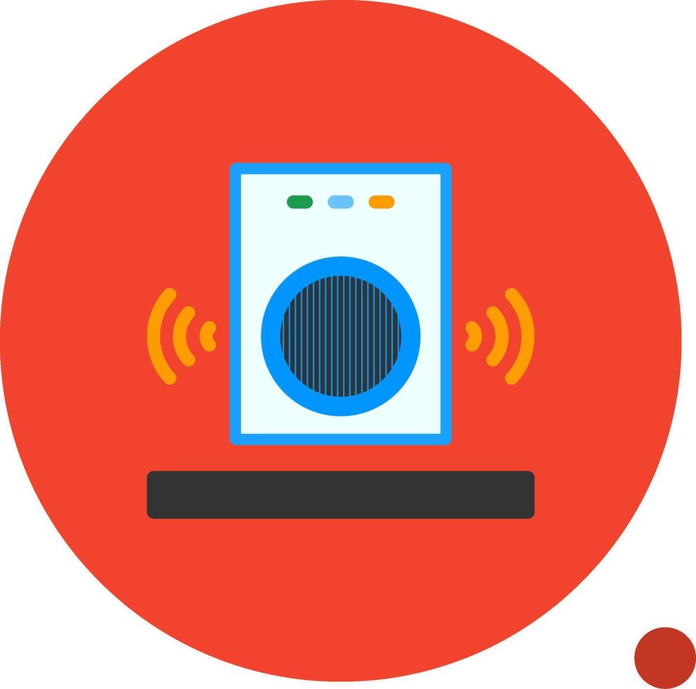 altavoz plano sombra icono vector