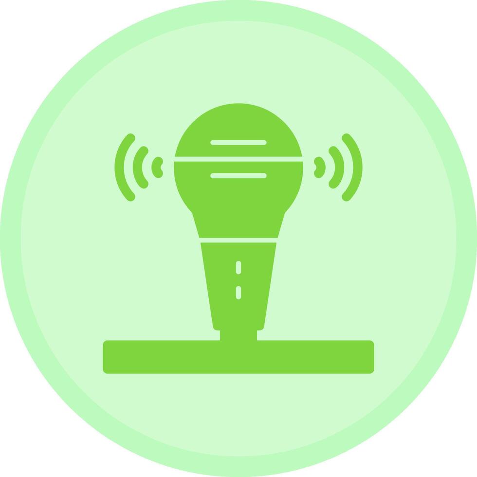 Microphone Multicolor Circle Icon vector