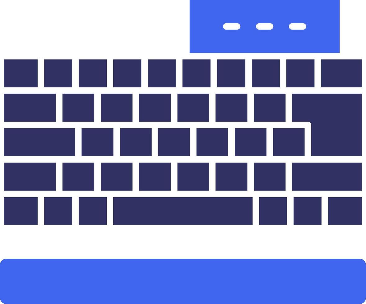 Keyboard Solid Two Color Icon vector