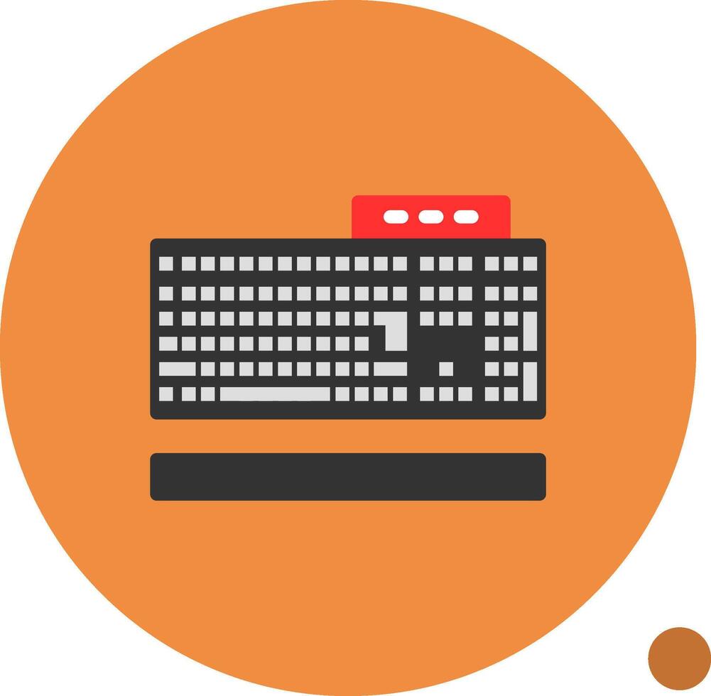 Keyboard Flat Shadow Icon vector