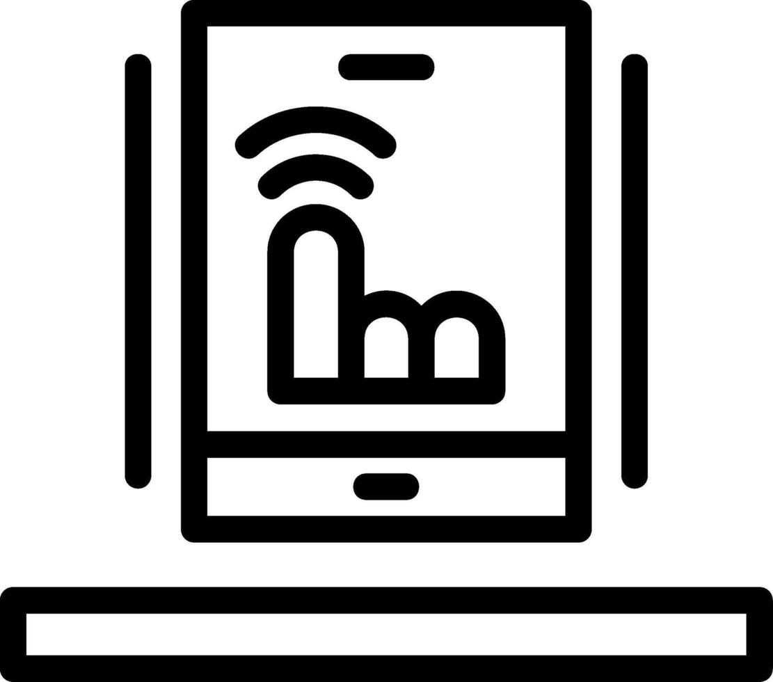 Touchscreen Line Icon vector
