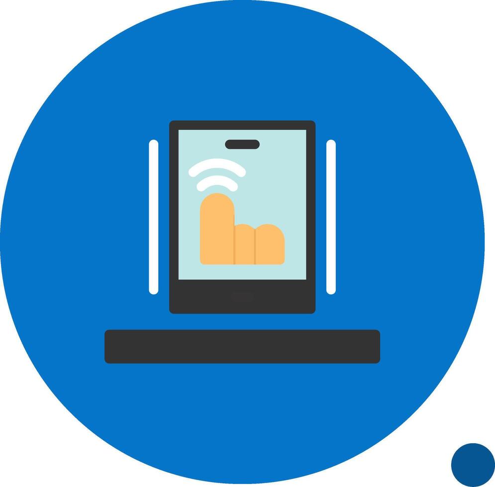 Touchscreen Flat Shadow Icon vector