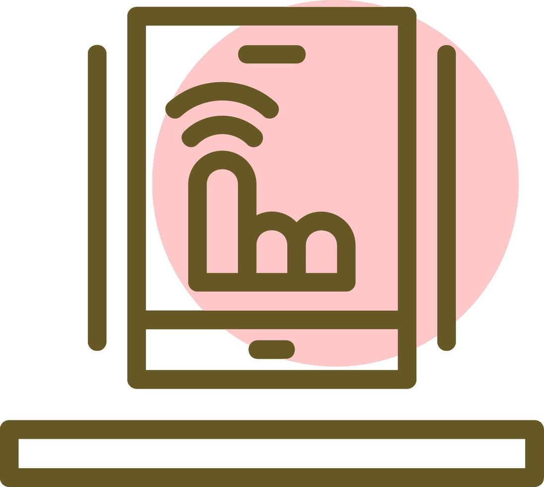 Touchscreen Linear Circle Icon vector
