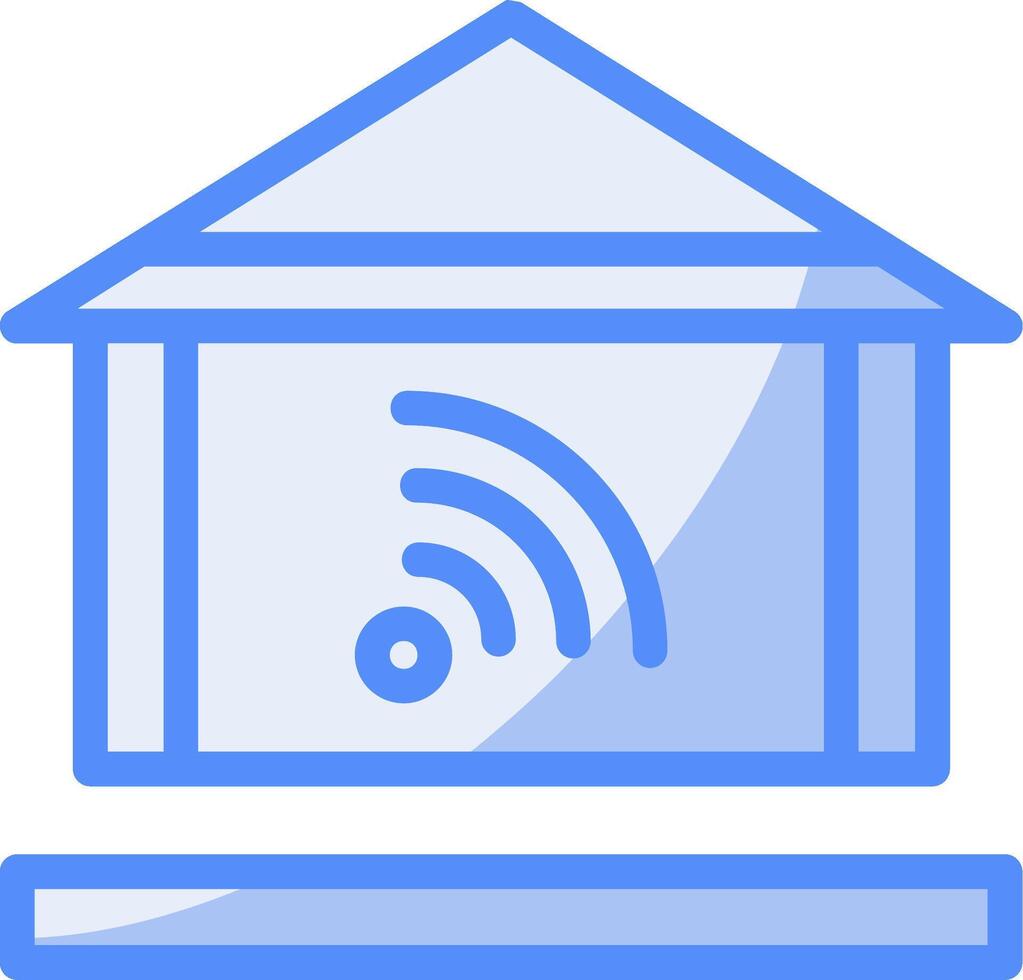 Home automation Line Filled Blue Icon vector