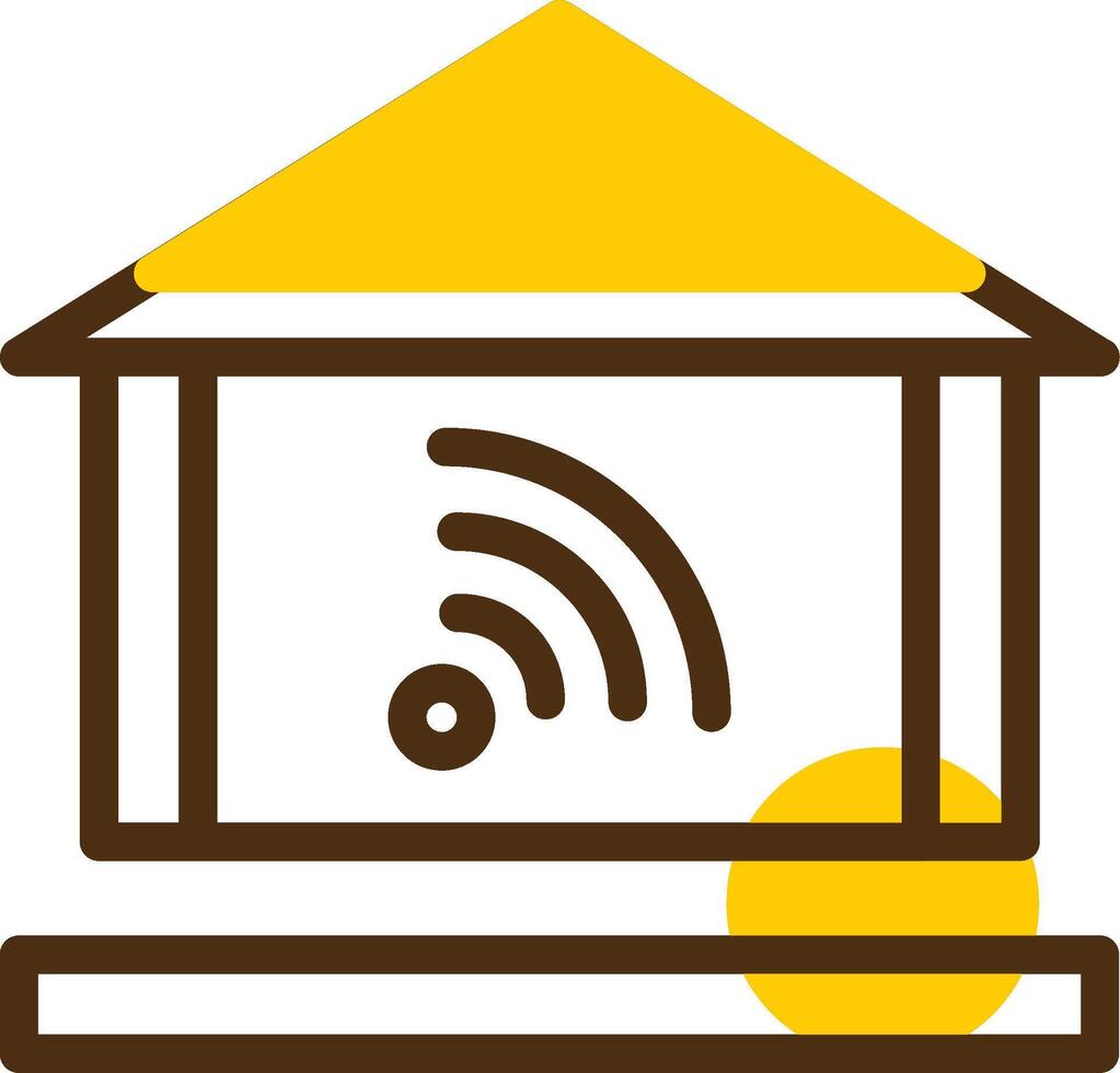 Home automation Yellow Lieanr Circle Icon vector
