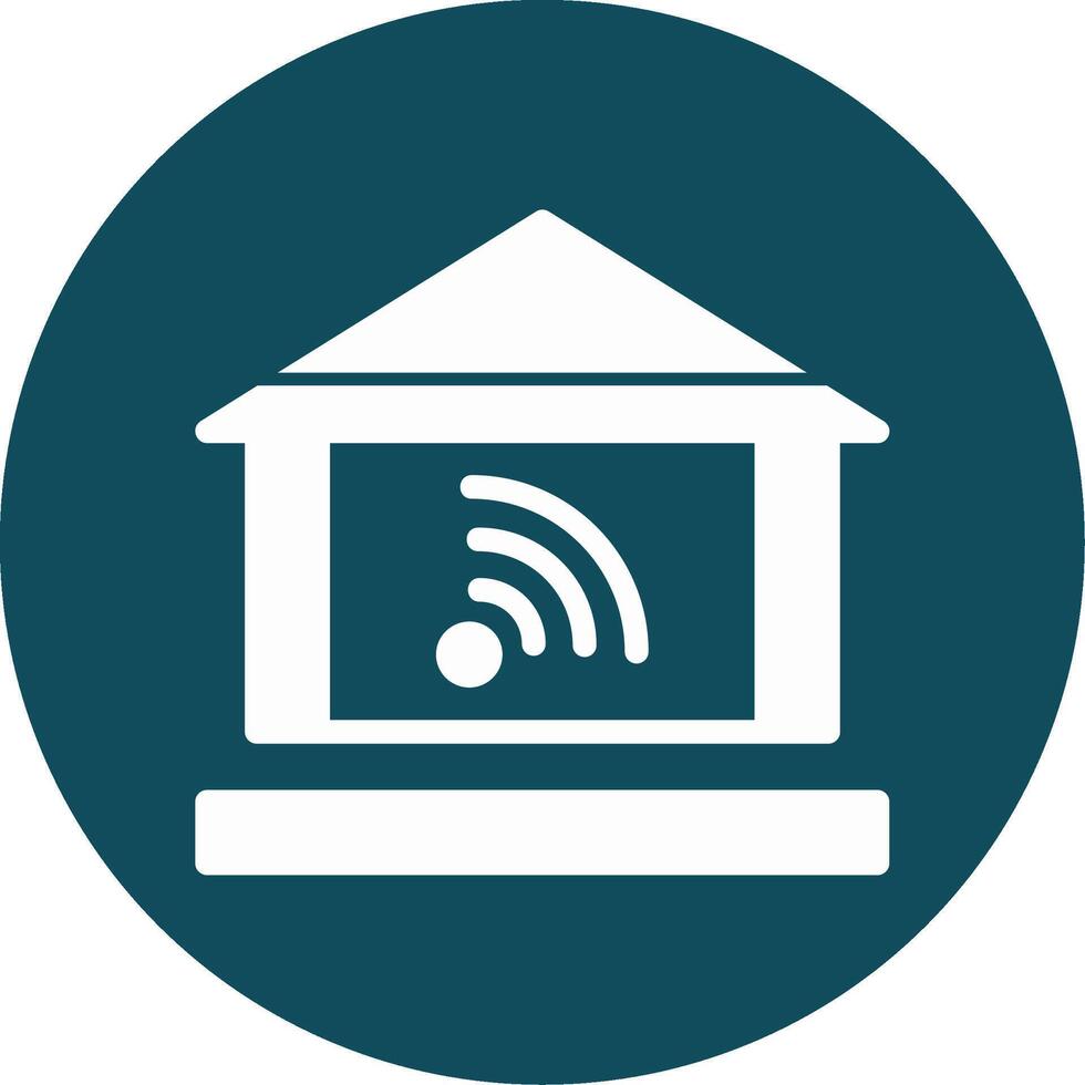 Home automation Glyph Circle Icon vector