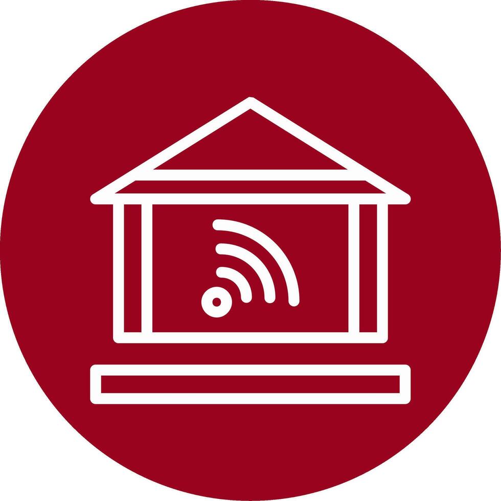 Home automation Outline Circle Icon vector