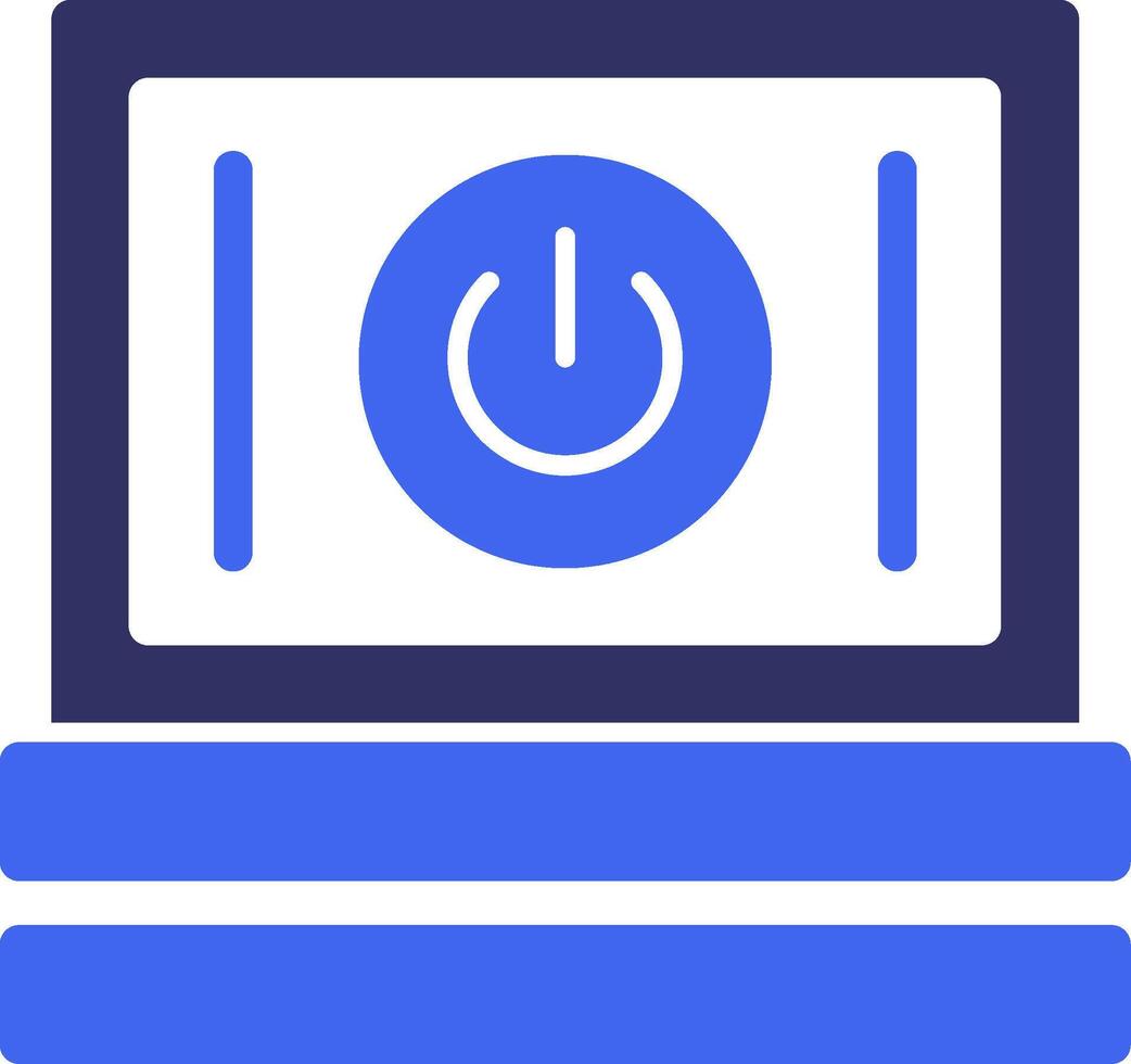 Power Solid Two Color Icon vector