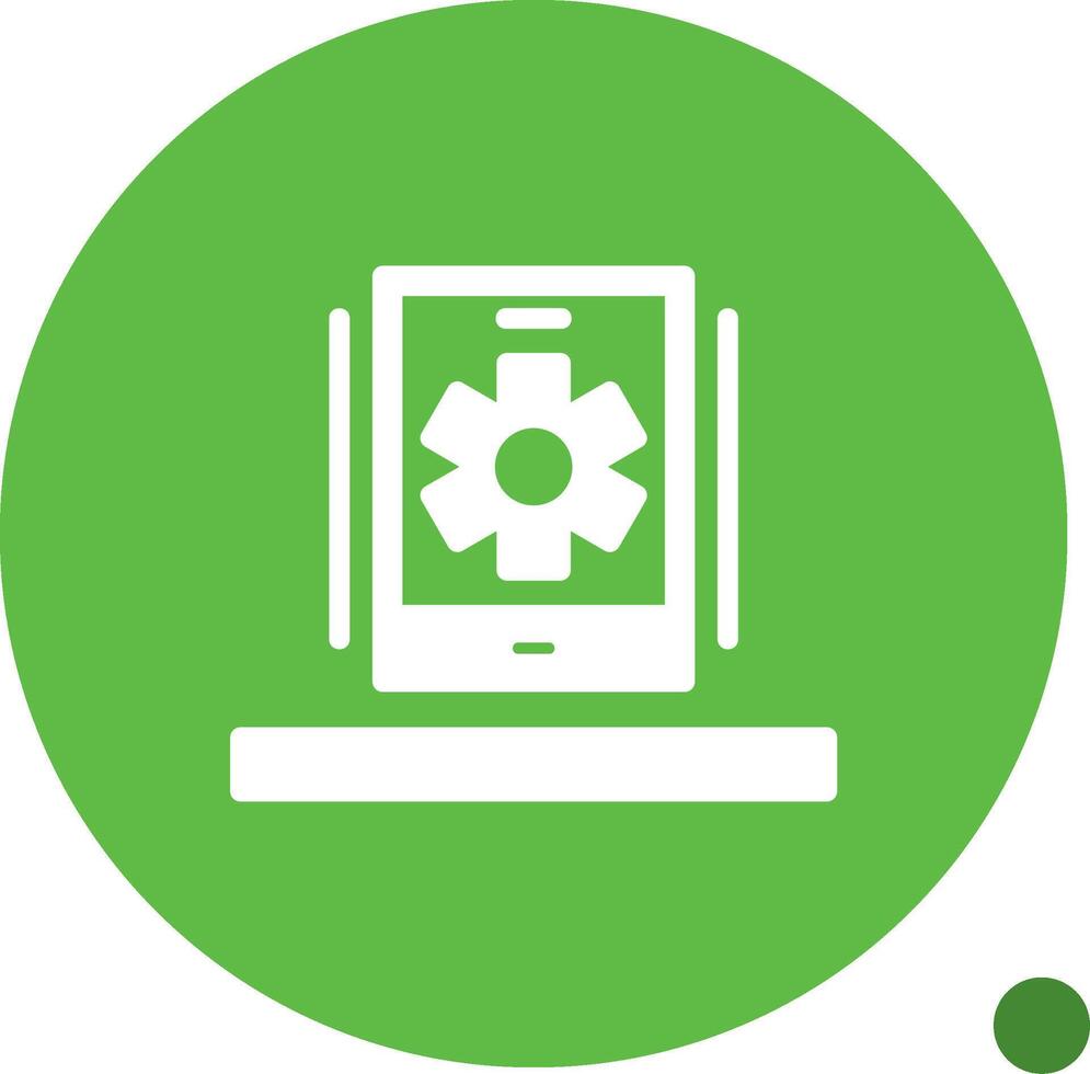 Settings gear Glyph Shadow Icon vector