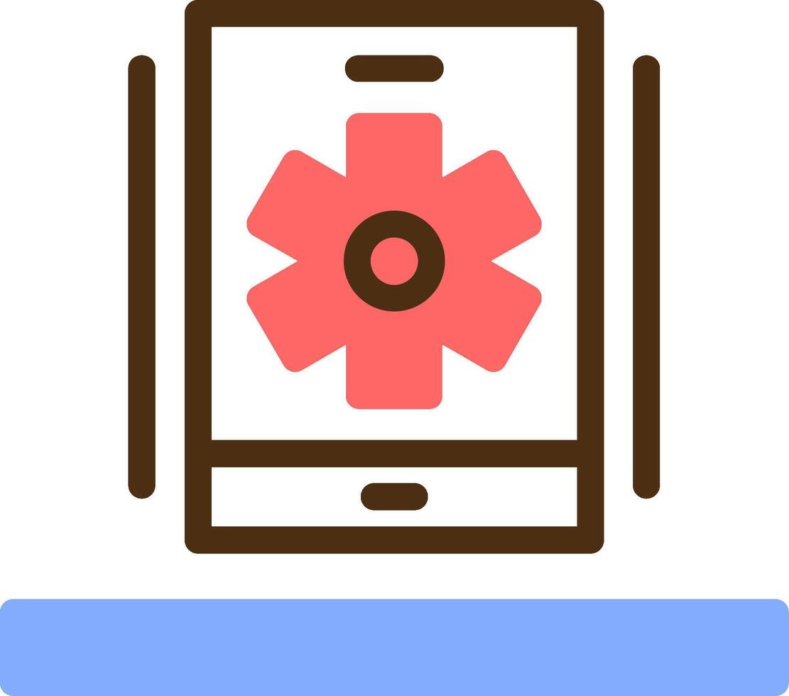 Settings gear Color Filled Icon vector