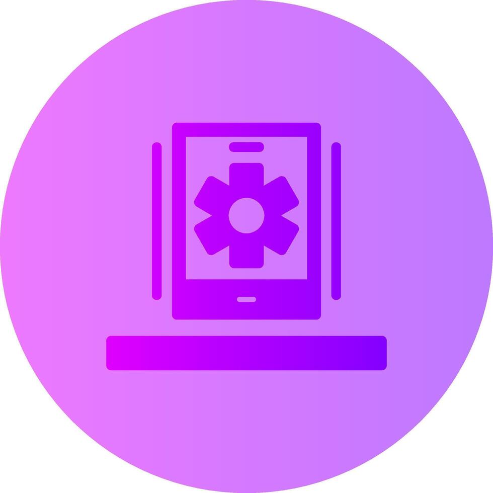 Settings gear Gradient Circle Icon vector