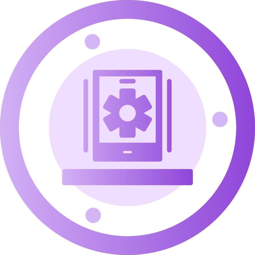 Settings gear Glyph Gradient Icon vector