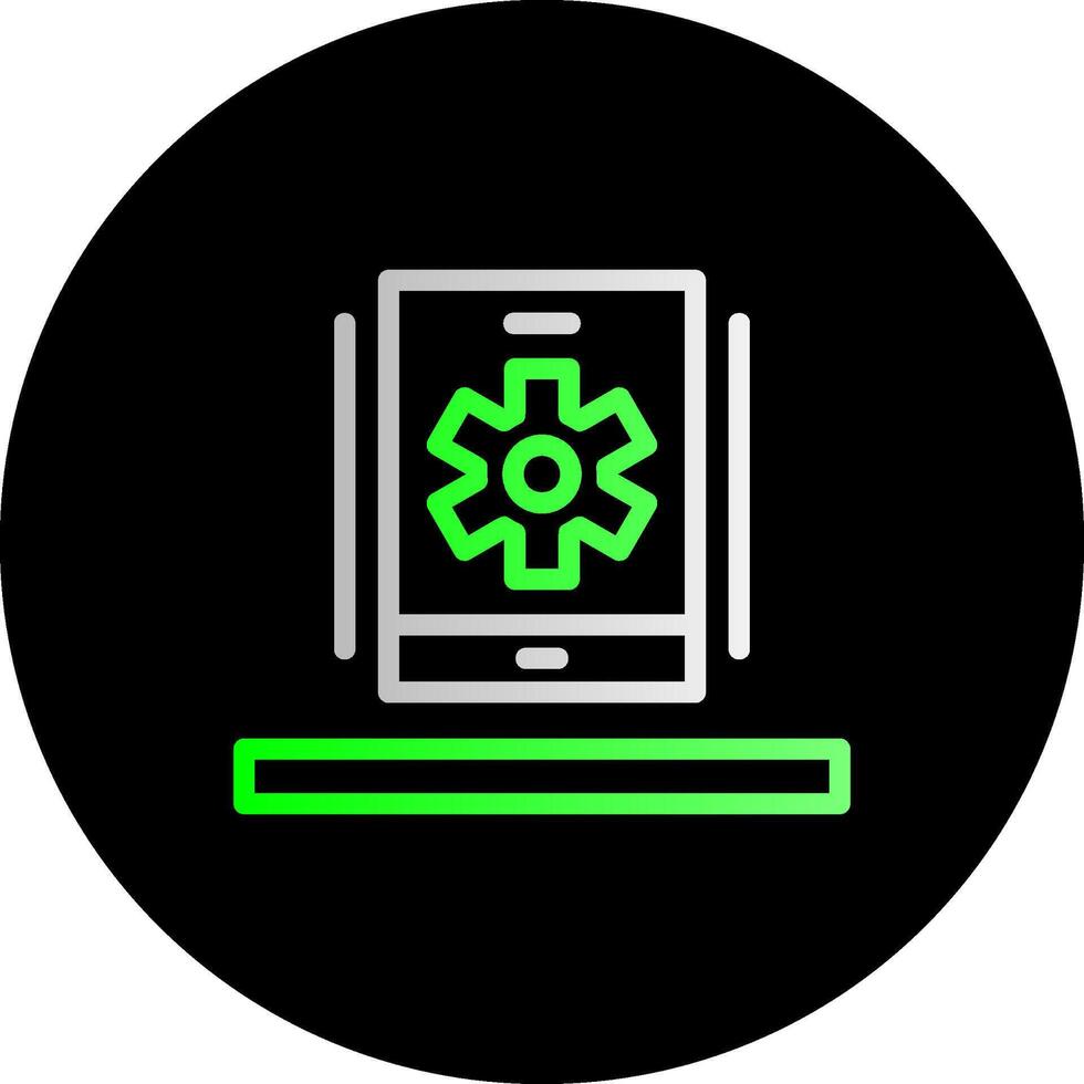 Settings gear Dual Gradient Circle Icon vector