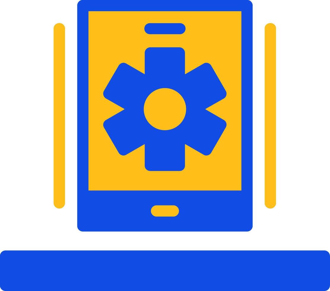 Settings gear Flat Two Color Icon vector