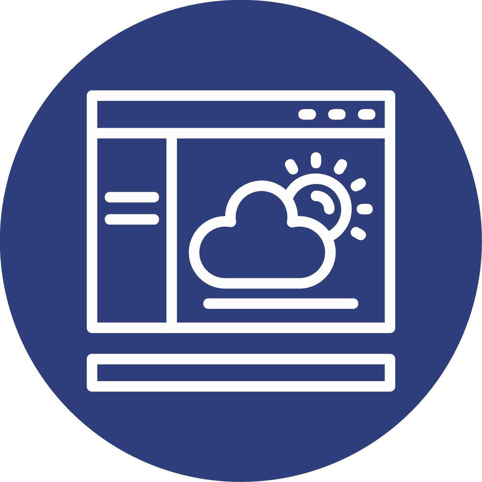 Weather Outline Circle Icon vector