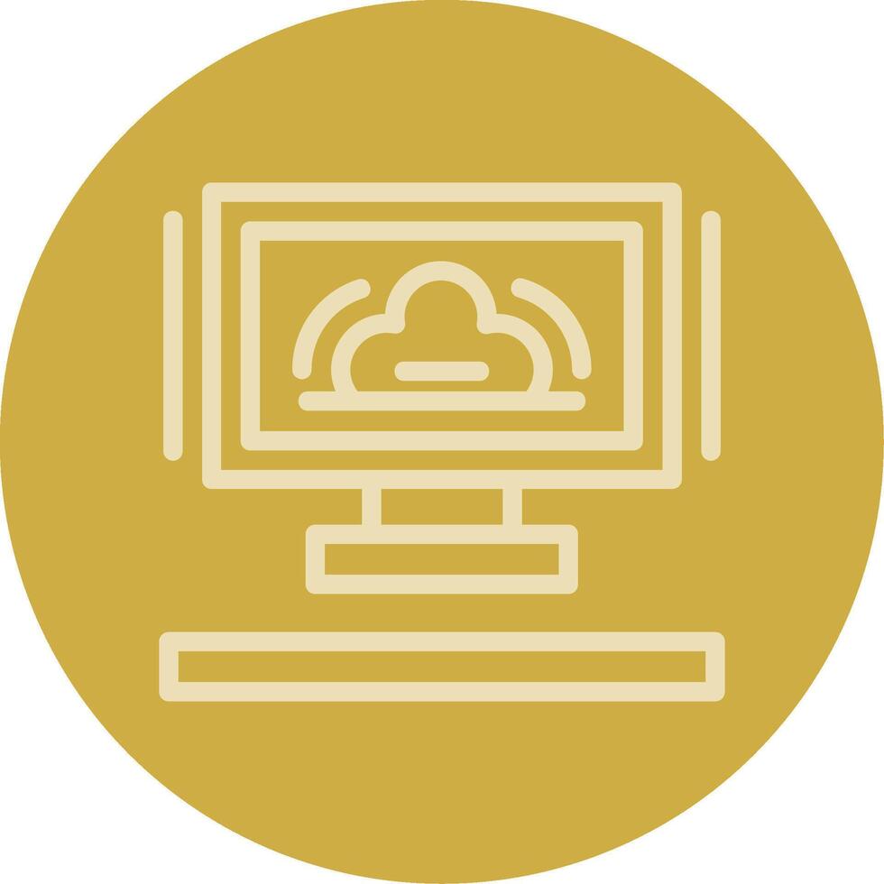 Cloud Line Multi color Icon vector