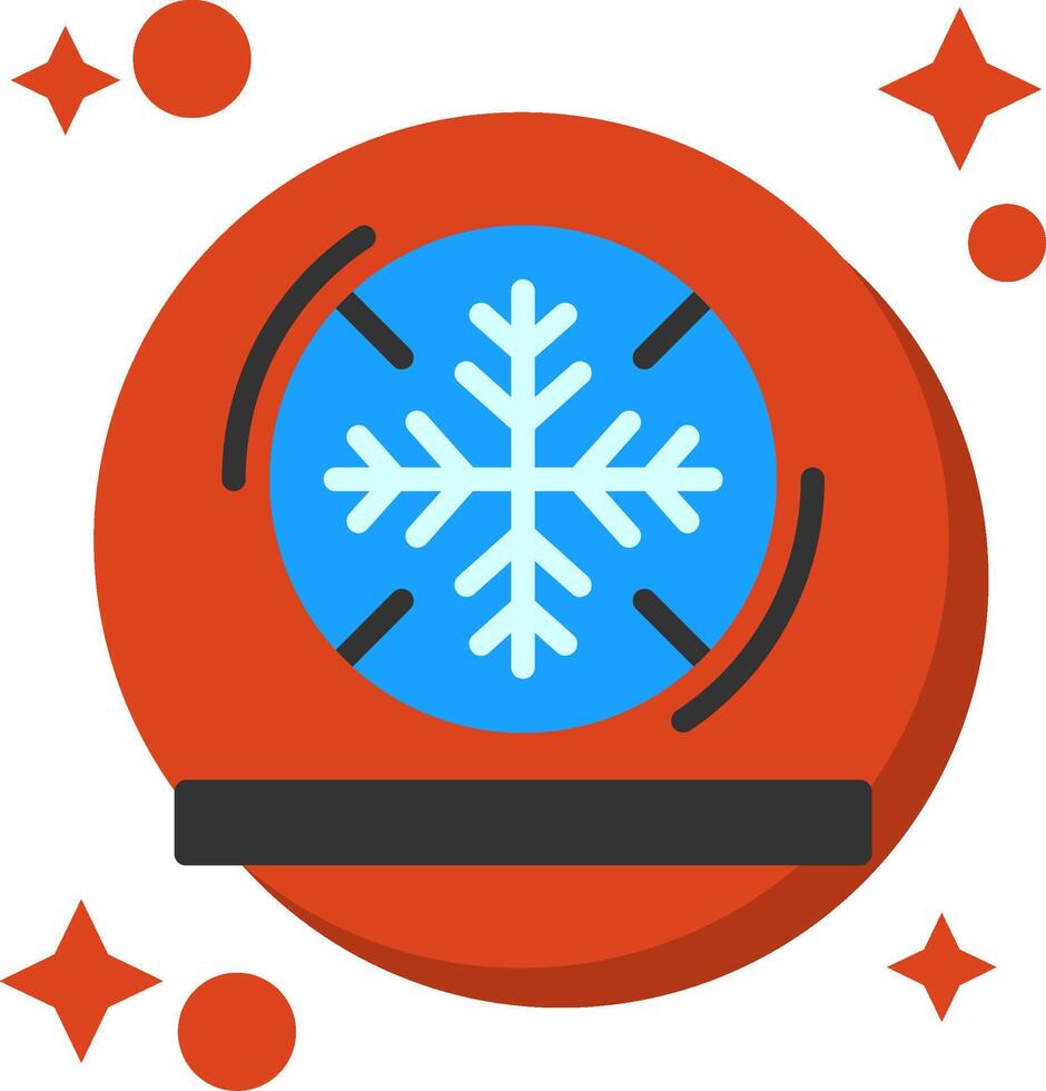 Snowflake Tailed Color Icon vector