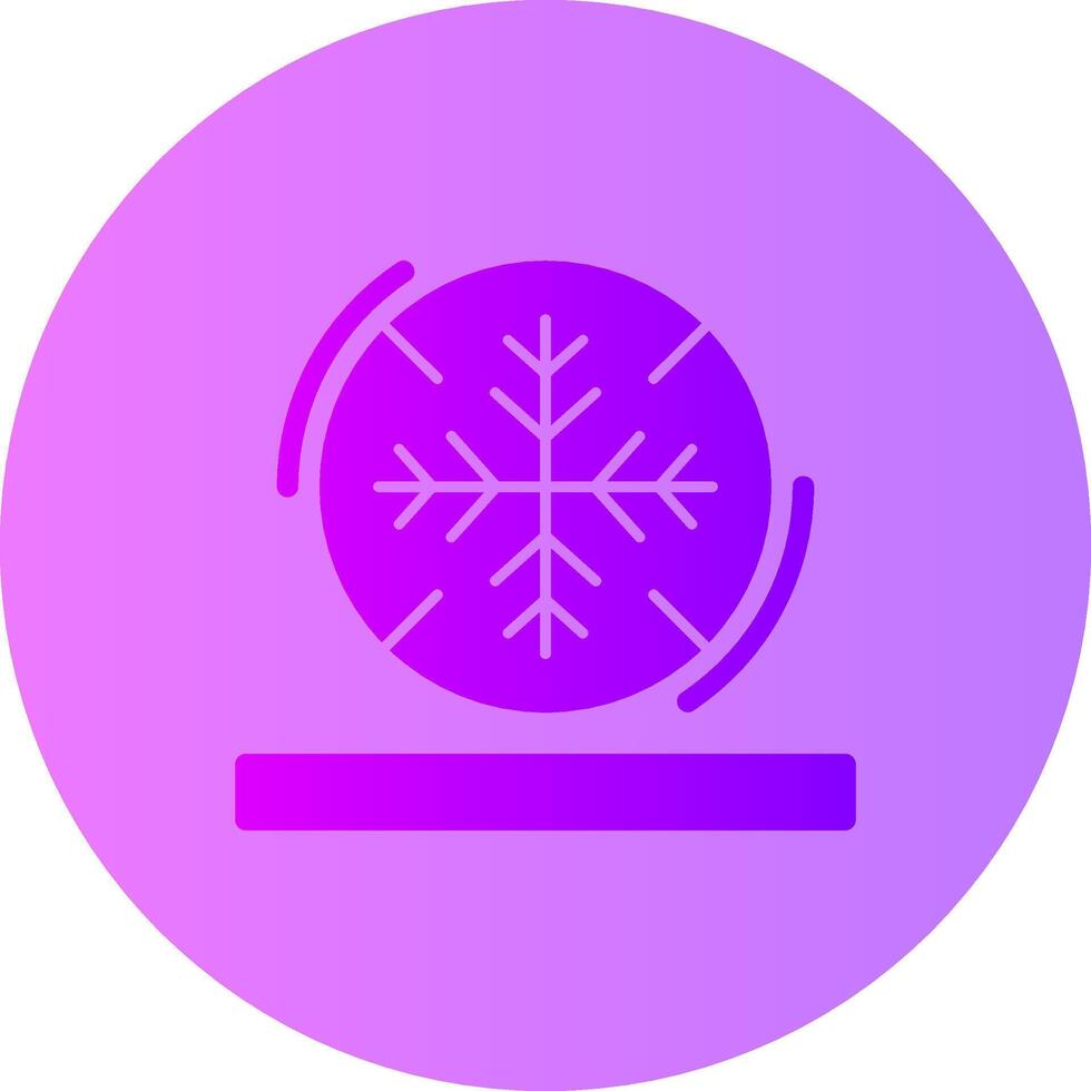 copo de nieve degradado circulo icono vector