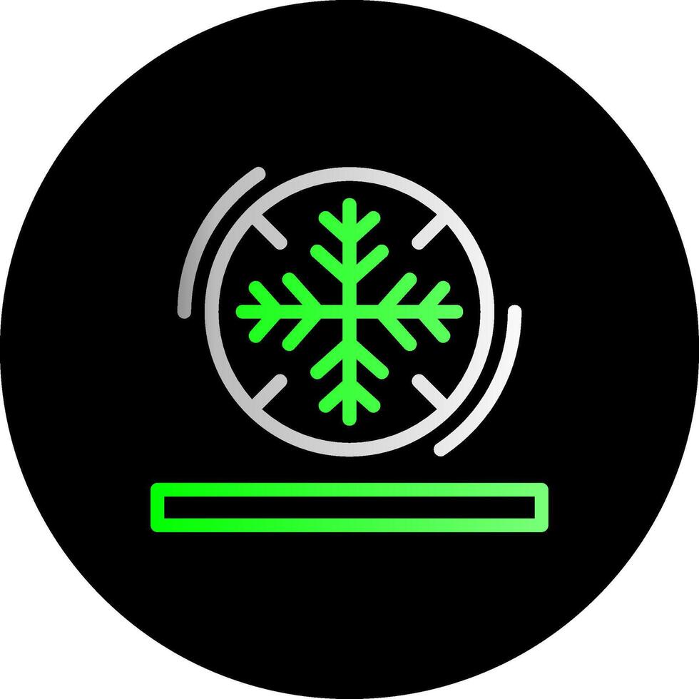 copo de nieve doble degradado circulo icono vector