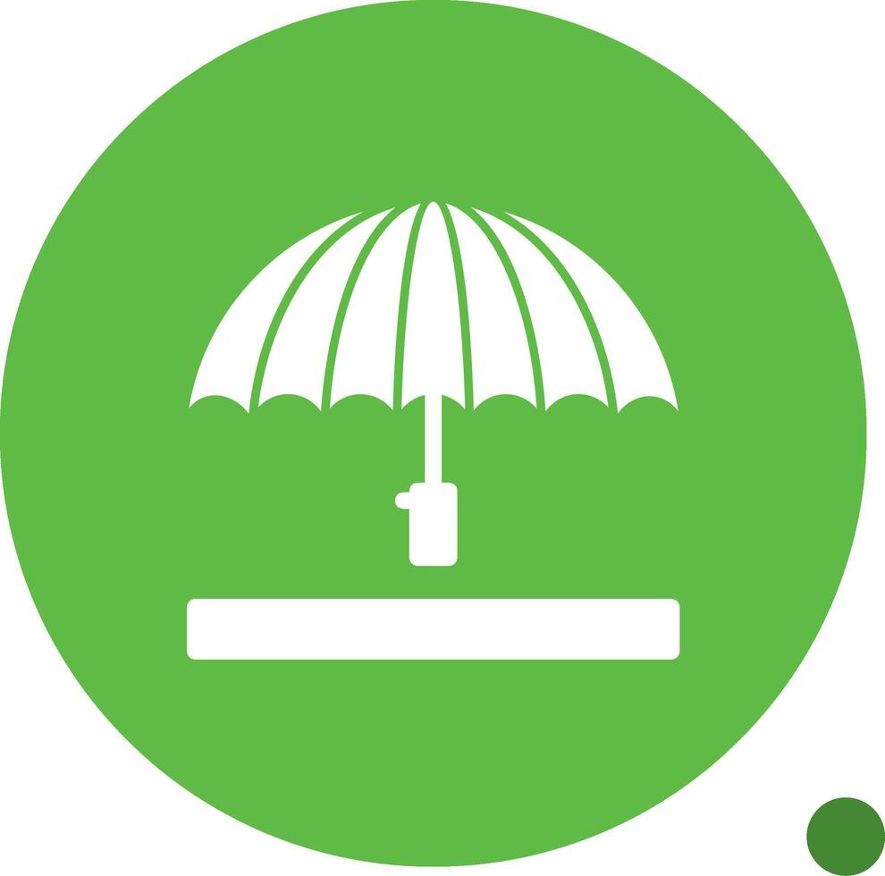 Umbrella Glyph Shadow Icon vector