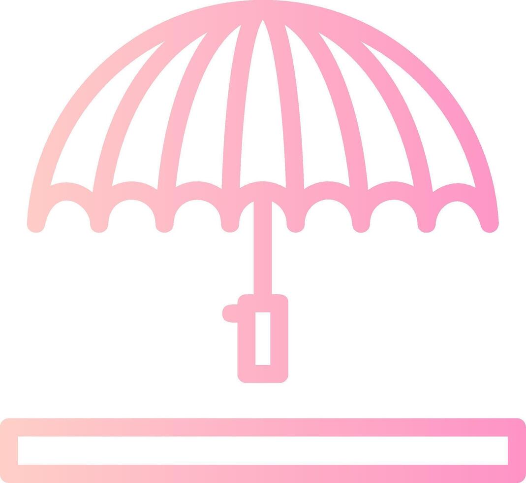 paraguas lineal degradado icono vector