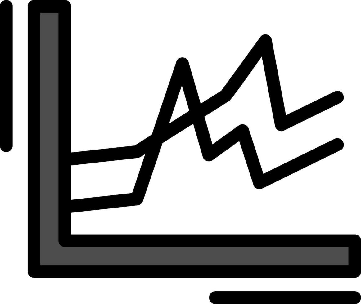 Line Filled chart Line Filled Icon vector