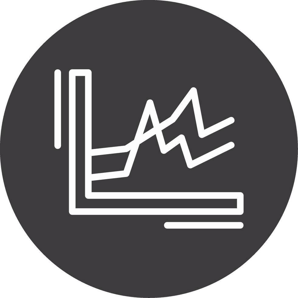 Line chart Outline Circle Icon vector