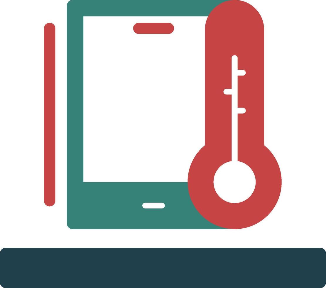 Thermometer Glyph Two Color Icon vector