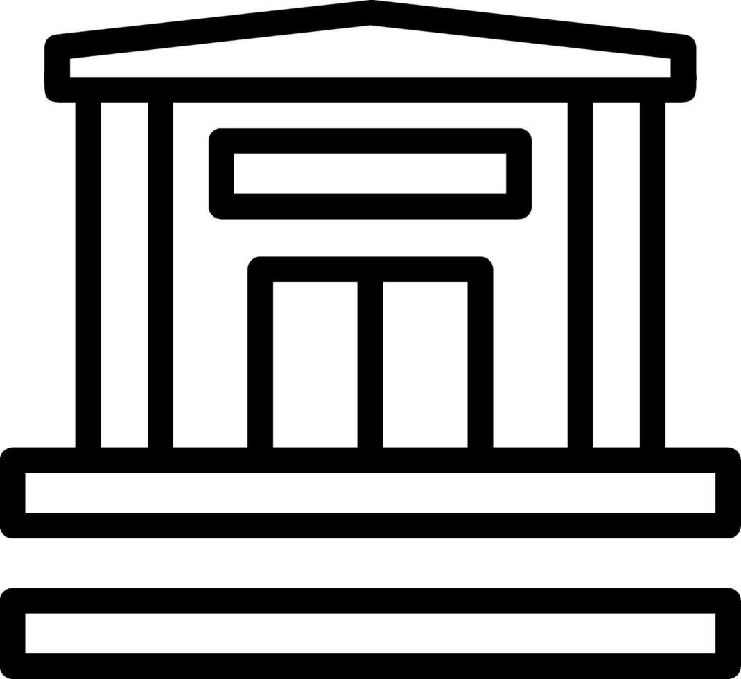 Bank Line Icon vector
