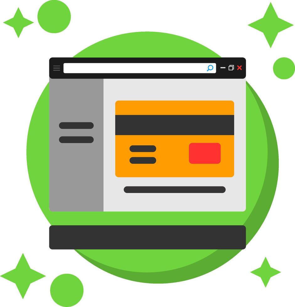 Credit card Tailed Color Icon vector
