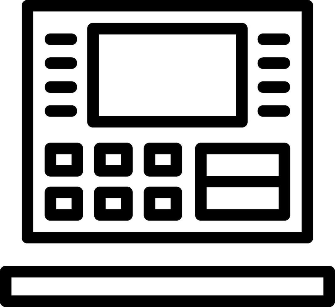 ATM Line Icon vector