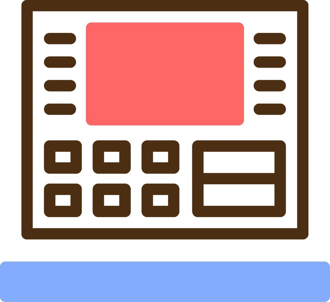ATM Color Filled Icon vector