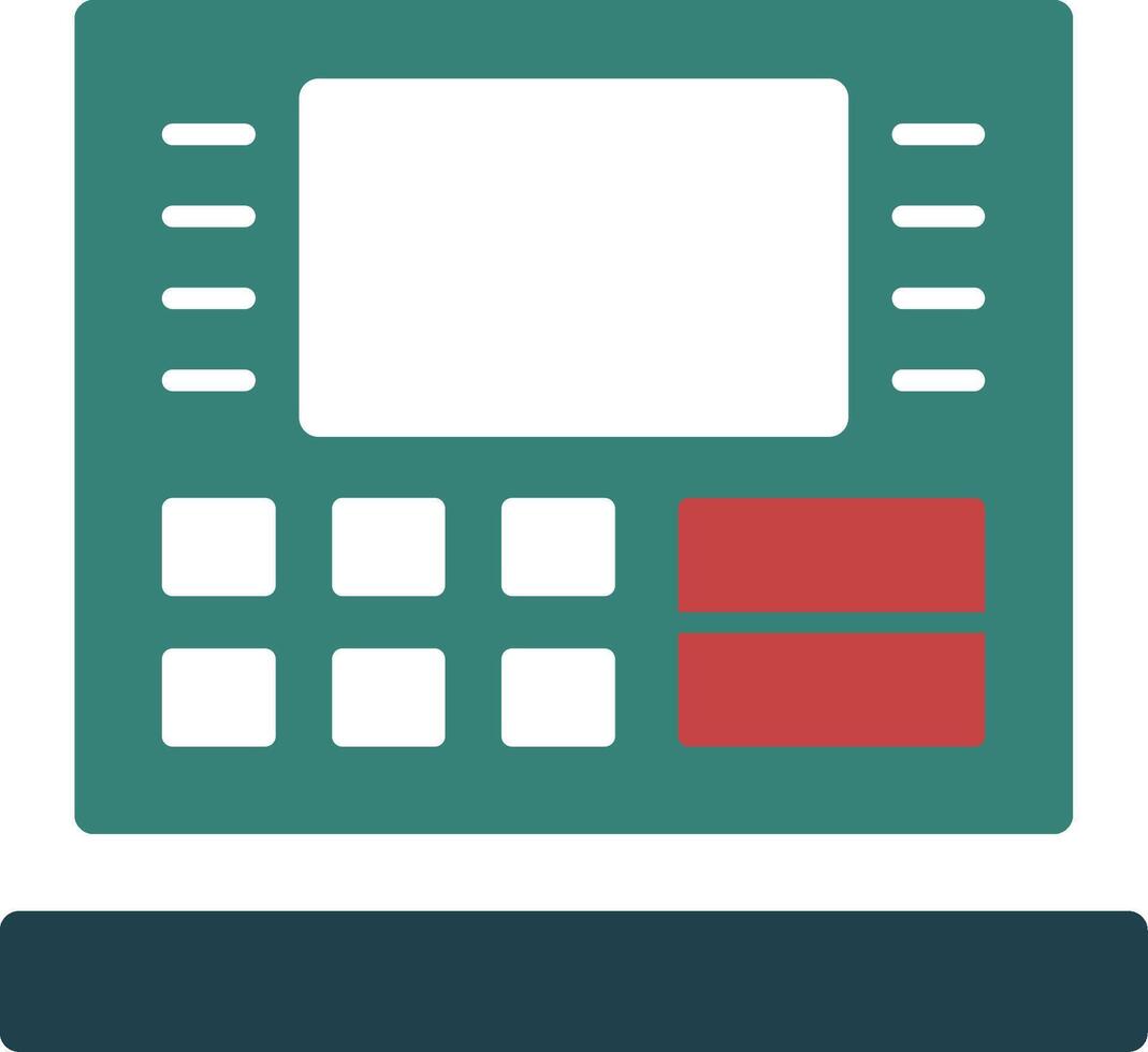 ATM Glyph Two Color Icon vector