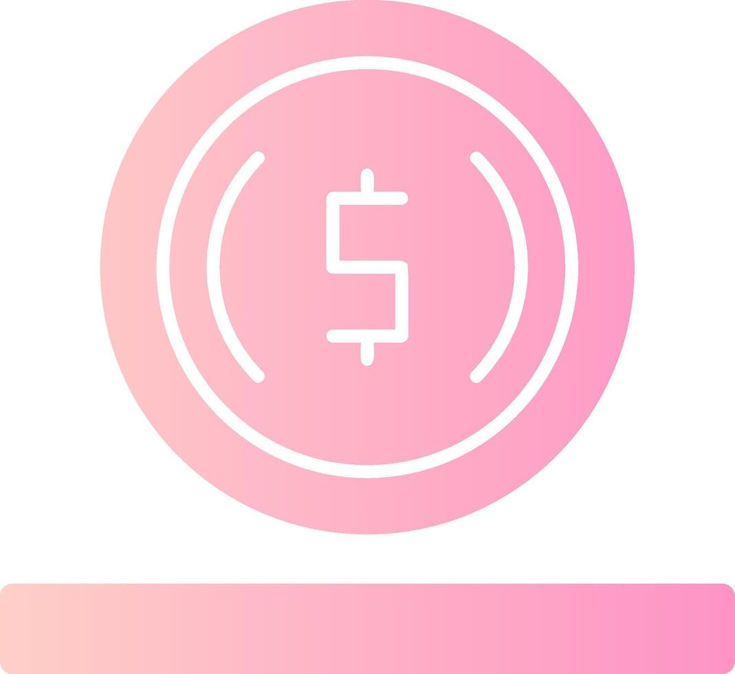 Coin Solid Multi Gradient Icon vector