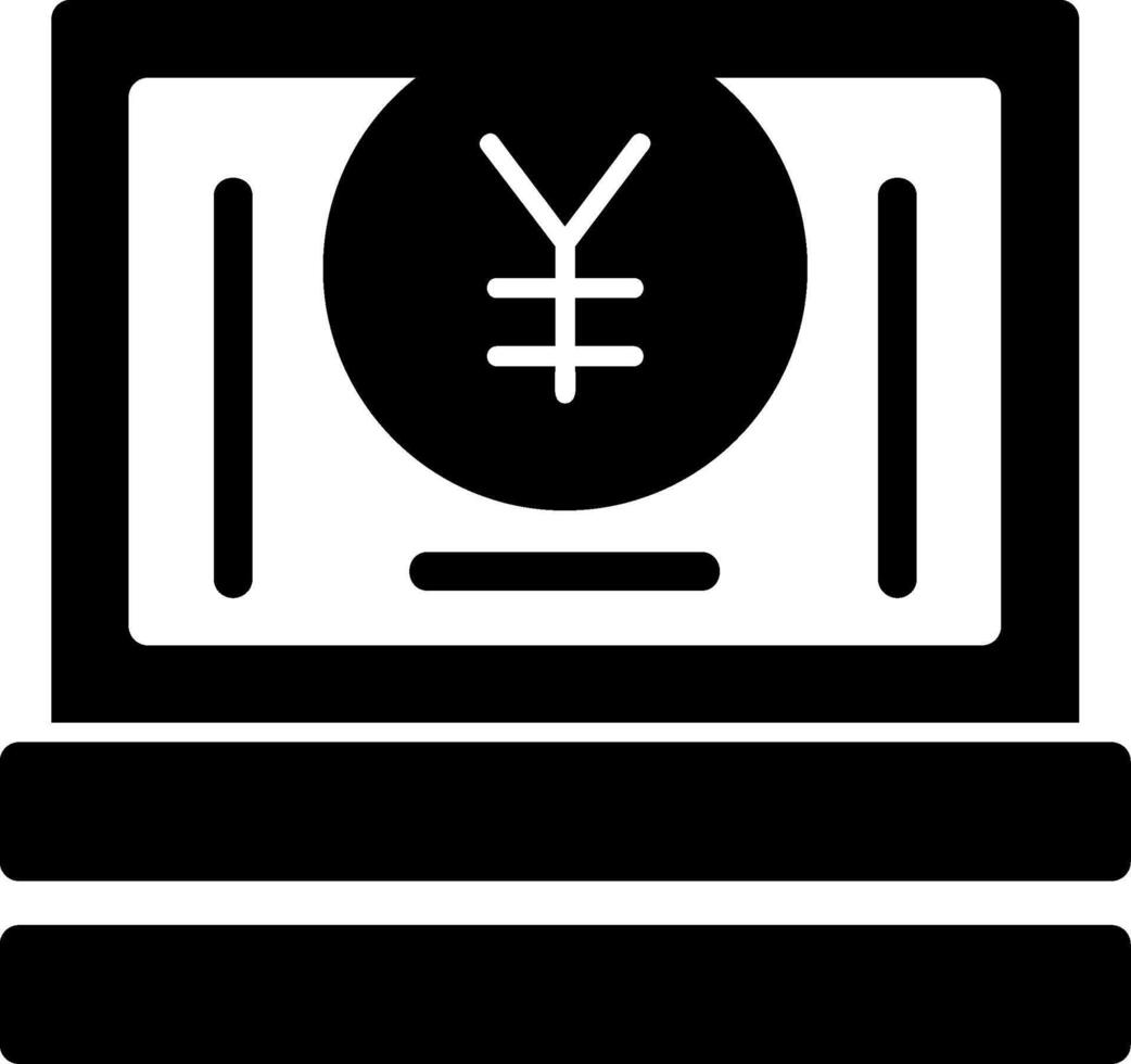 Yen sign Glyph Icon vector