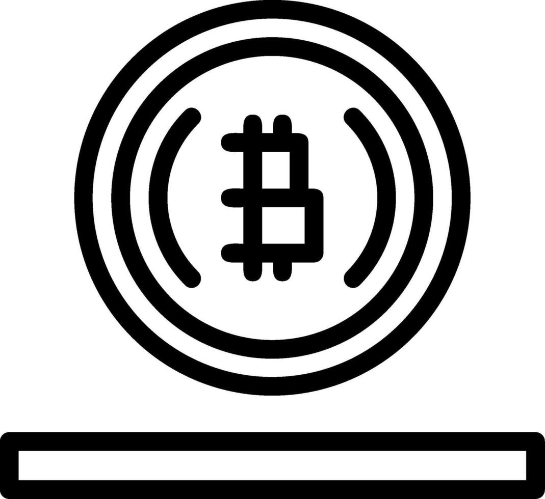 Bitcoin Line Icon vector