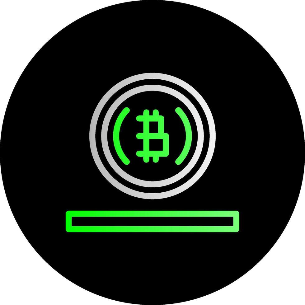 Bitcoin Dual Gradient Circle Icon vector