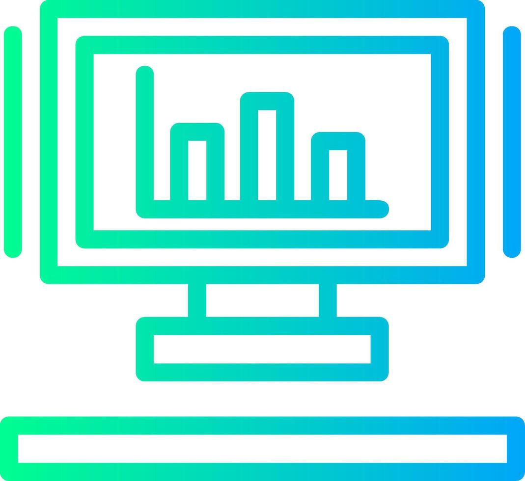 Chart Linear Gradient Icon vector