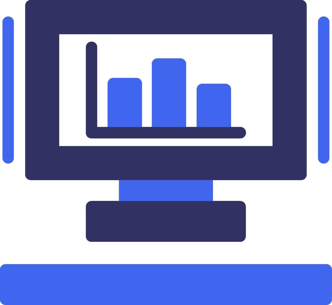 Chart Solid Two Color Icon vector