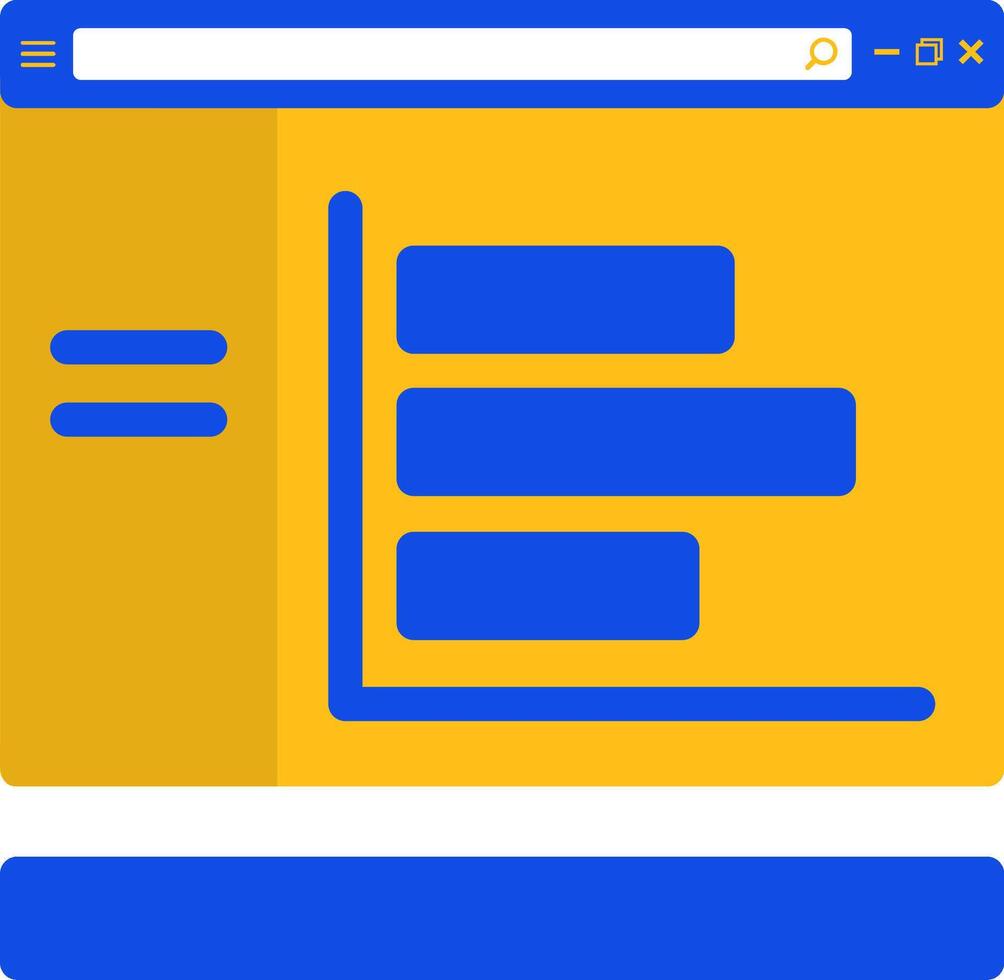 Bar chart Flat Two Color Icon vector